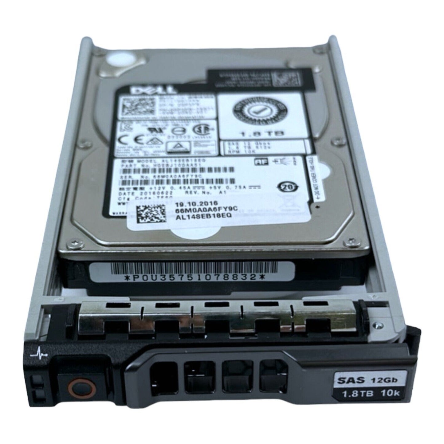 DELL 1,8TB HDD SAS 12Gbps 10K 0GP3FR AL14SEB18EQ 0FDDG4 HDEBJ10DAA51 + Caddy