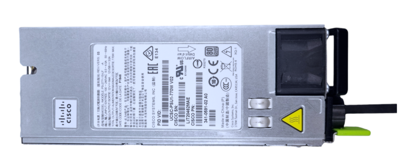 Cisco PS-2771-1S-LF 770W 1U PSU 80 PLUS PLATINUM 341-0591-02 A0