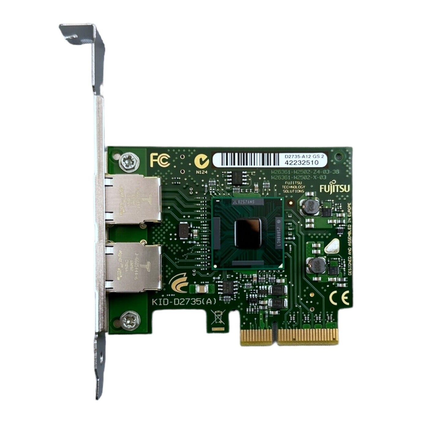 Fujitsu D2735-A12 GS2 Netzwerkkarte 2 Port Gigabit PCI-E LP - S26361 H-Profile