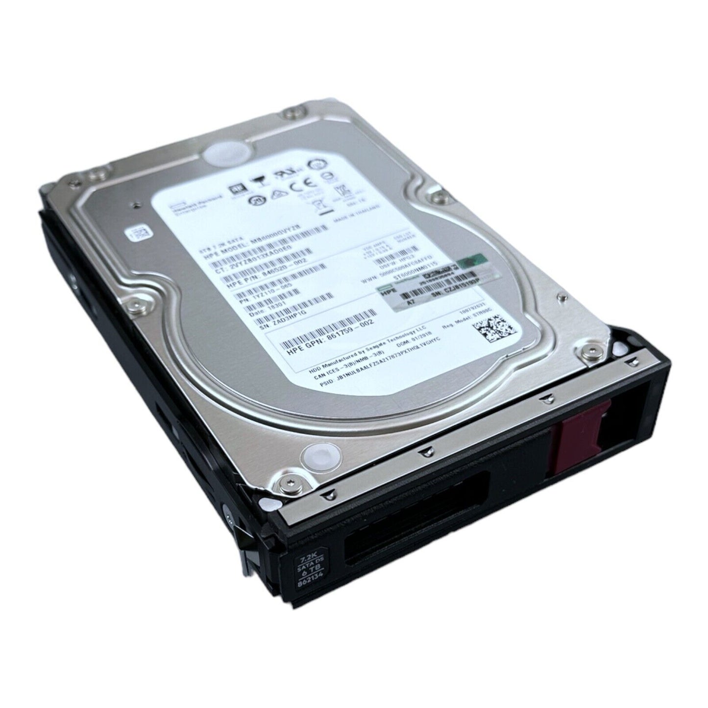 HP 6TB HDD SATA 7.2K MB6000GVYZB 846520 ST6000NM0115 861759 1YZ110-065