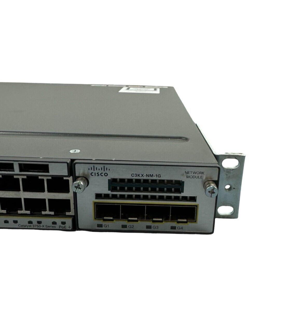Cisco Switch WS-C3750X-48P-S V02 C3KX-NM-1G Netzwerk-Switch 48-Port 1Gbps
