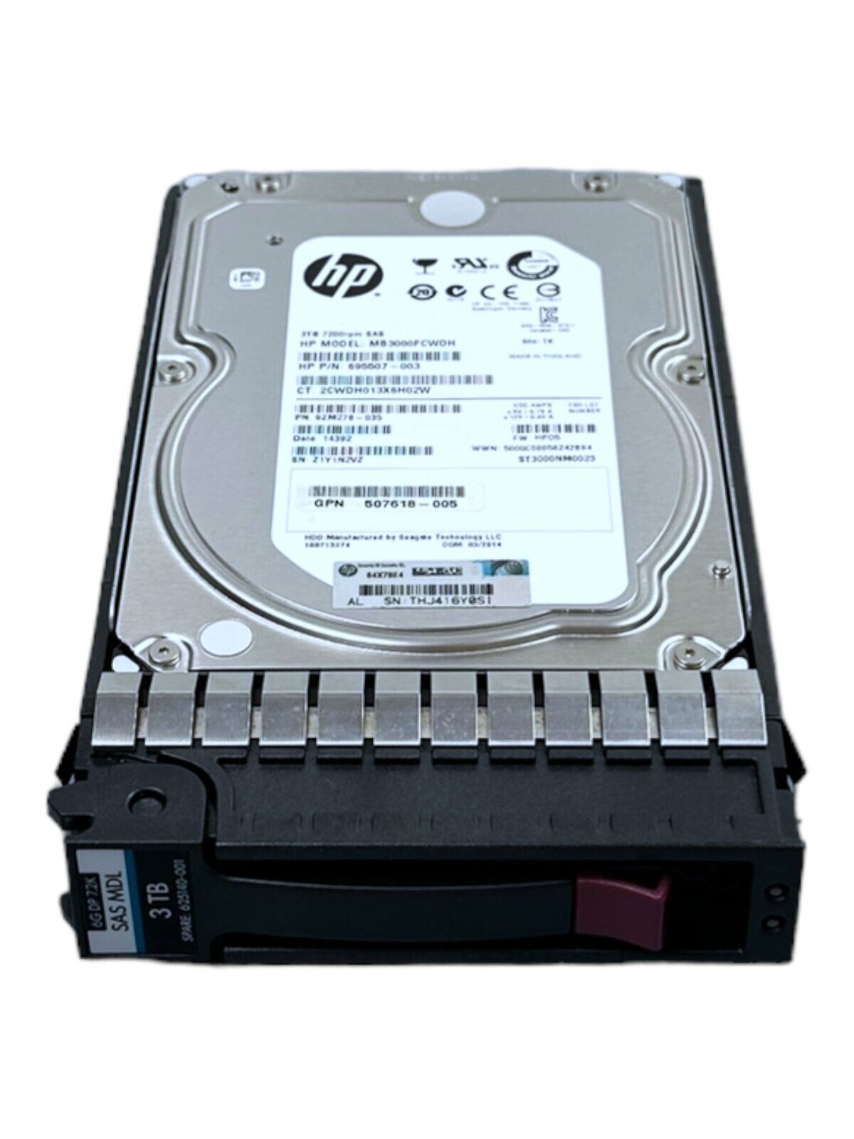 HP 3TB SAS 7,2K 3,5" HDD 507618-005 695507-003 MB3000FCWDH ST3000NM0023