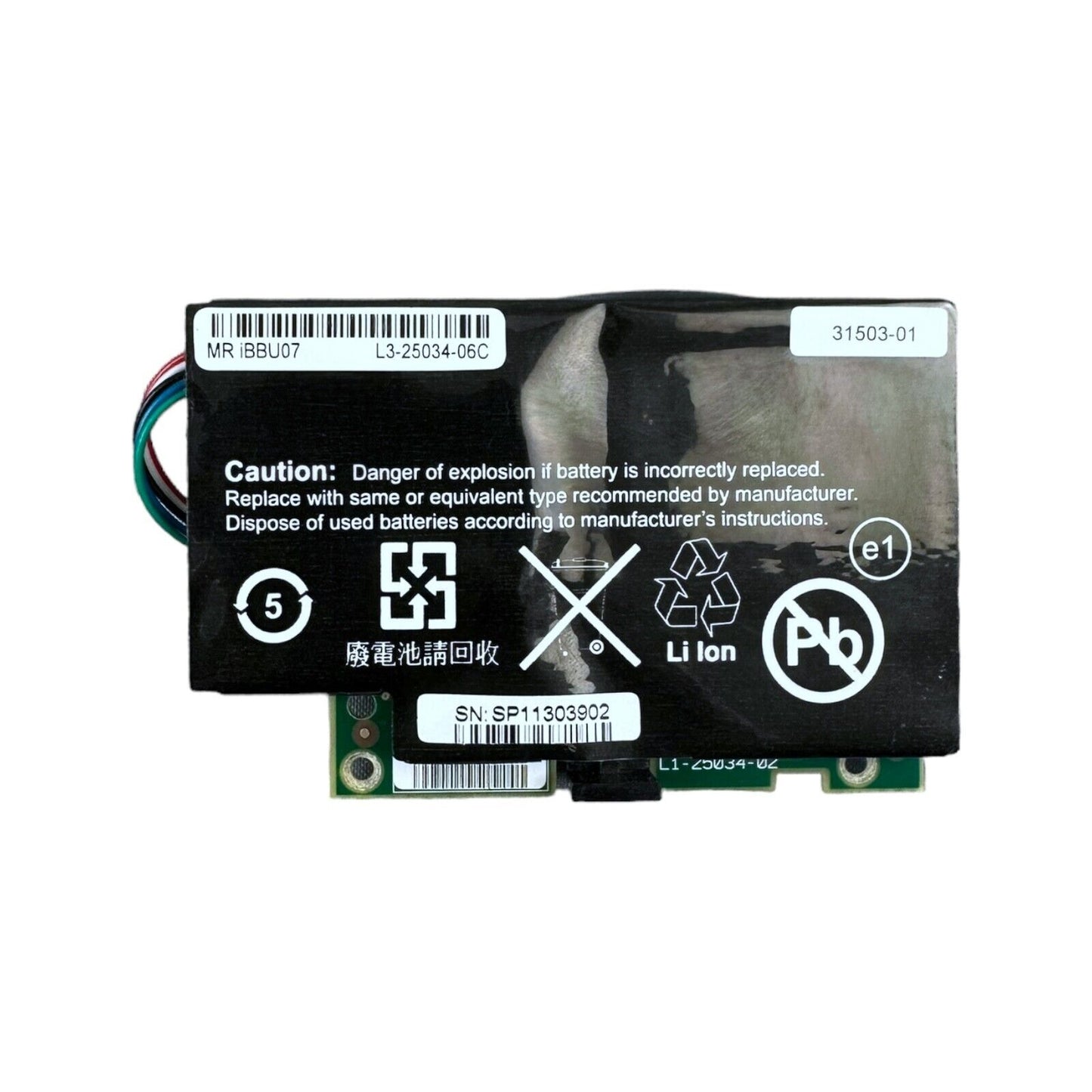 Fujitsu LSI Megaraid L3-25034-06C IBBU07 Battery Backup 31503-01