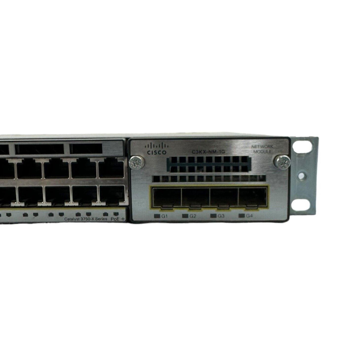 Cisco Switch WS-C3750X-24P-S V04 C3KX-NM-1G Netzwerk-Switch 24-Port 1Gbps