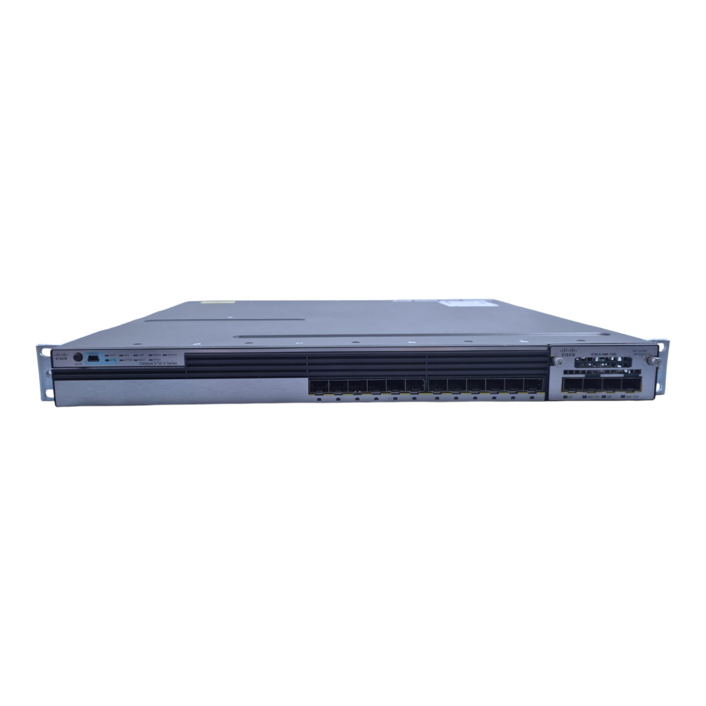 Cisco Catalyst WS-C3750X-12S-S V01 C3KX-NM-10G Netzwerk-Switch 12-Port 10Gbps