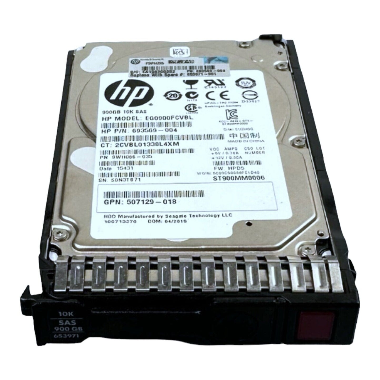 HP 900GB 10K HDD SAS 2.5" 693569-004 653971-001 EG0900FCVBL ST900MM0006