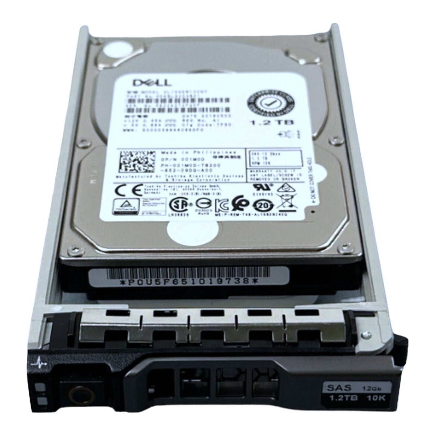 Dell 1,2TB 2,5 HDD SAS 12 Gbps 10K AL51SEB120NY HDEBL82DAB51 001M0D + Caddy