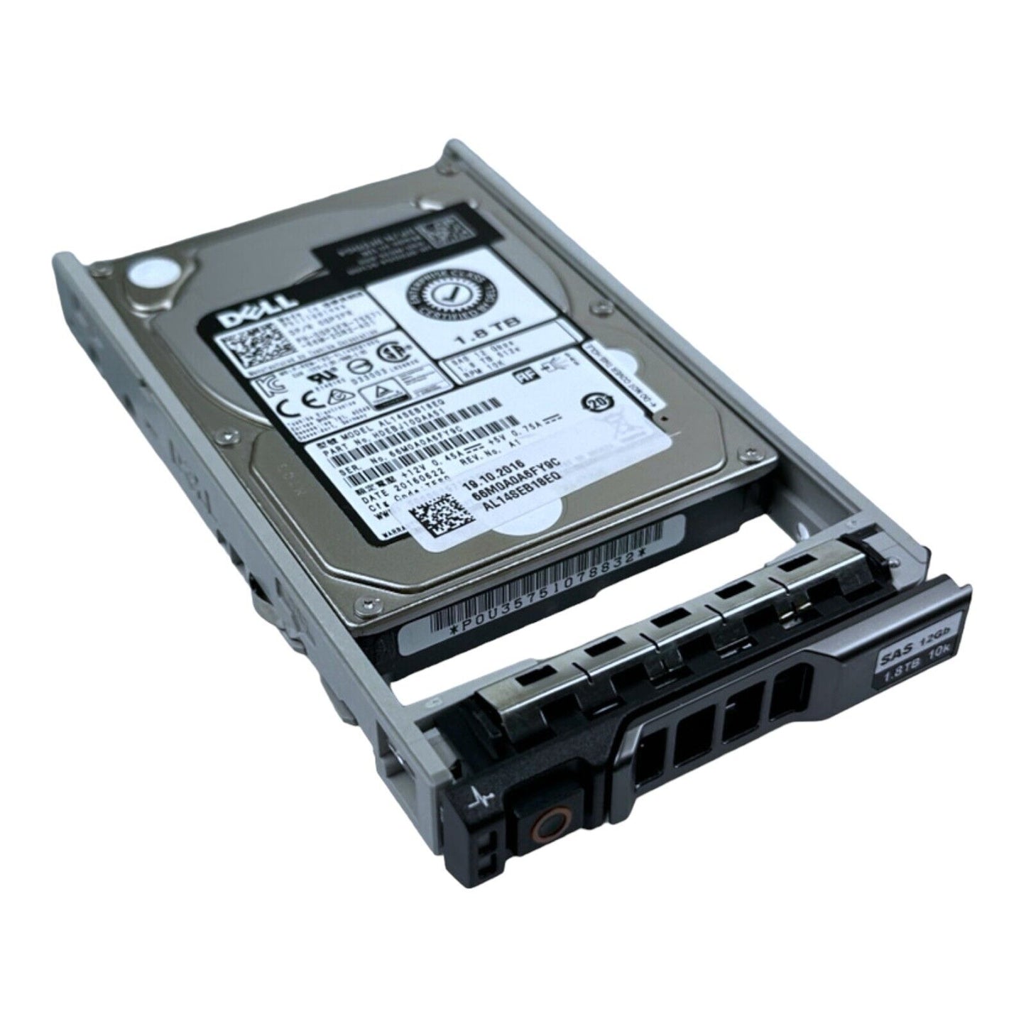 DELL 1,8TB HDD SAS 12Gbps 10K 0GP3FR AL14SEB18EQ 0FDDG4 HDEBJ10DAA51 + Caddy