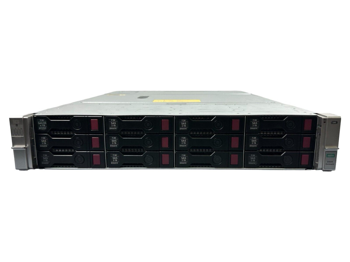 HP D3600 Storage Enclosure QW968A 11x 3TB 1x4TB HDD 3,5'' SAS 2x Controller
