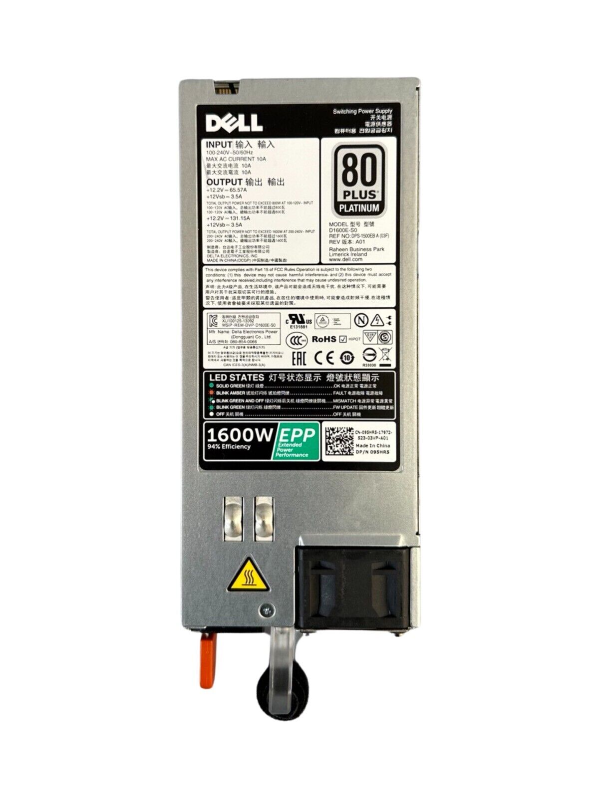 DELL D1600E-S0 1600W Power Supply 095HR5 Netzteile DPS-1600EB A