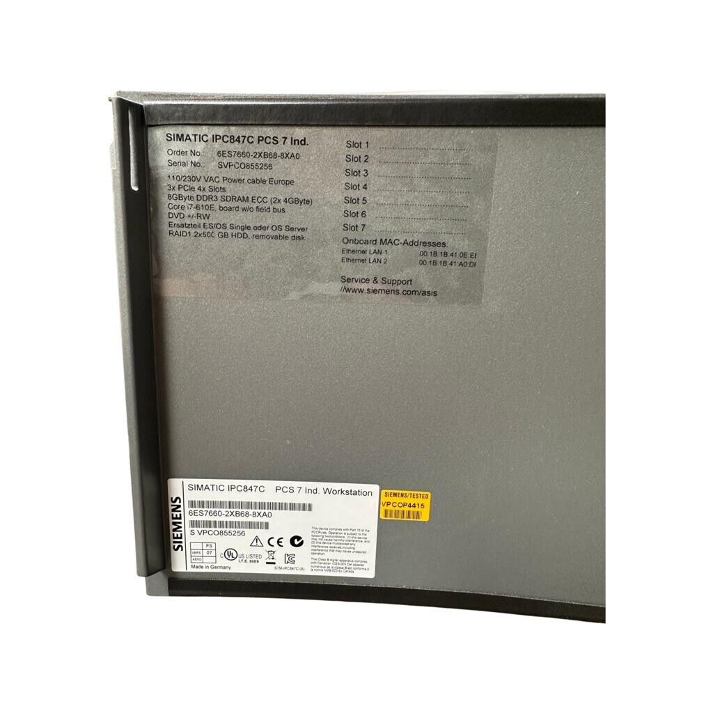 SIEMENS SIMATIC IPC847C Industrie PC 6ES7660-2XB68-8XA0 Intel Core I7 810E