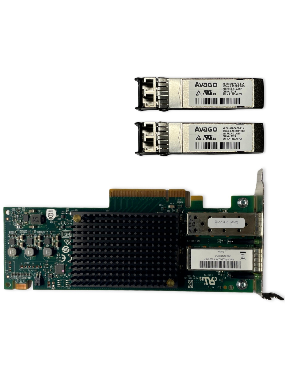 Fujitsu P011324-21G_001, Dual Port Fibre mit 2 Avago AFBR-57D7APZ-ELX Tranc.
