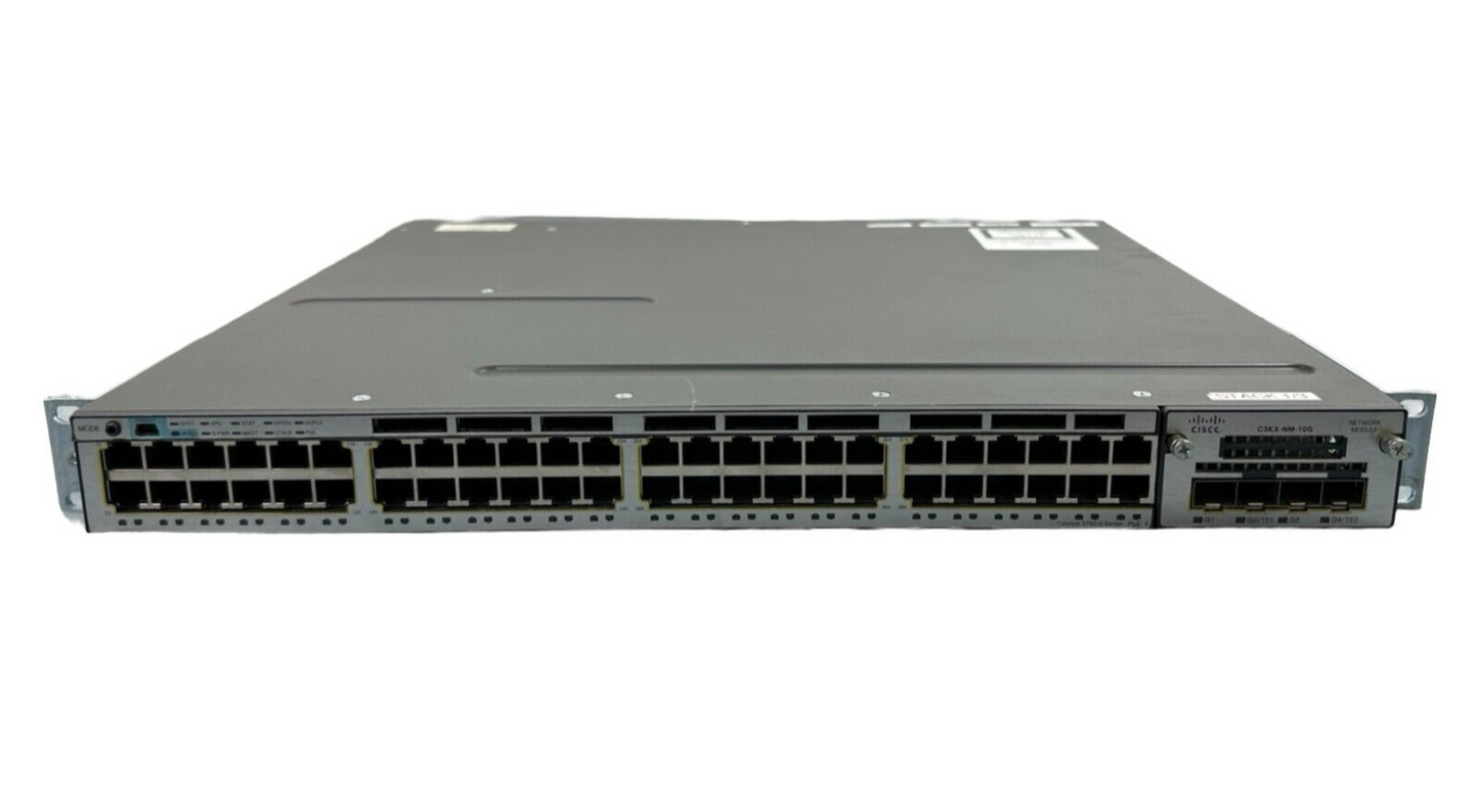 Cisco Switch WS-C3750X-48P-L V02   C3KX-NM-10G  Netzwerk-Switch 48-Port  10Gbps