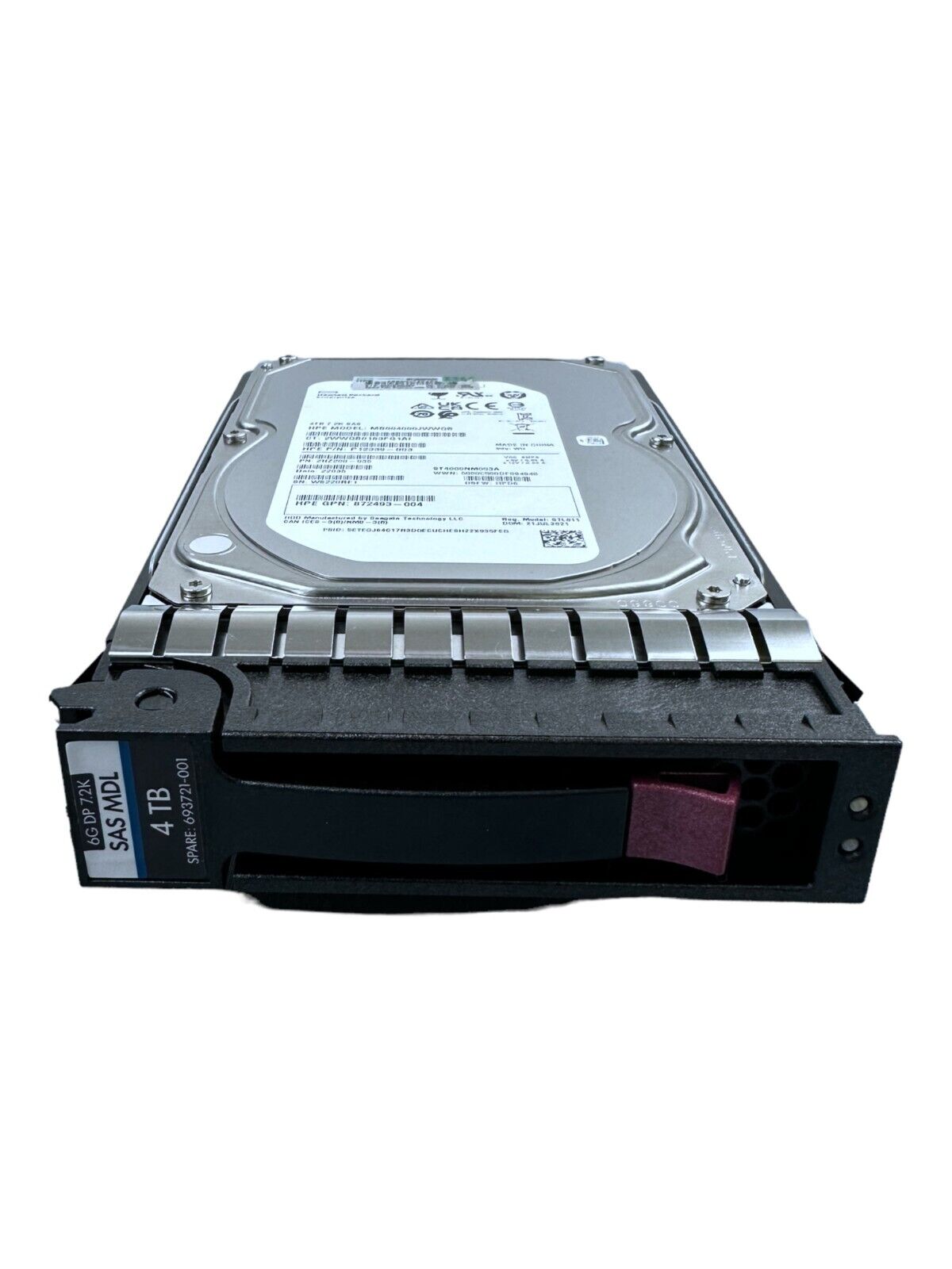 HP 4TB HDD 3,5''  7.2K SAS 872493-004  P12339-003  ST4000NM003A  MB004000JWWQB