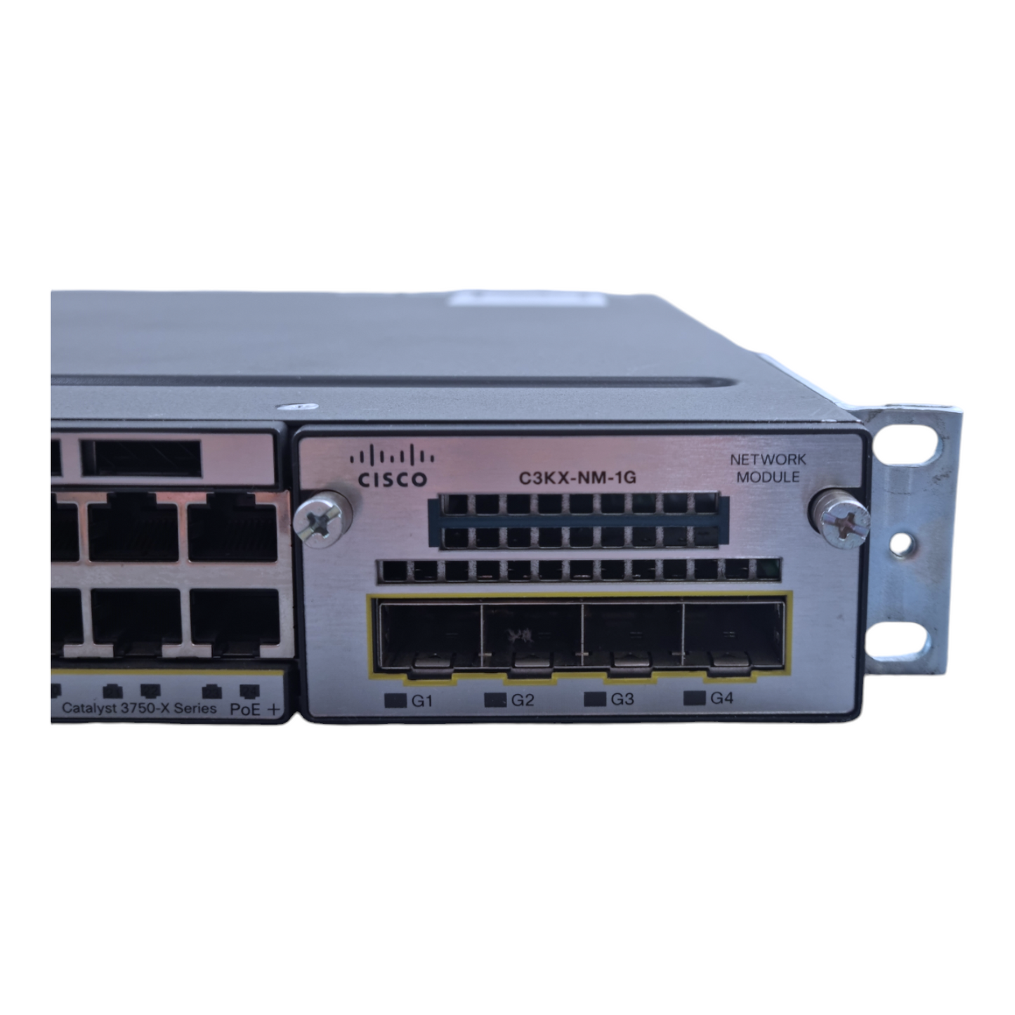 Cisco WS-C3750X-24P-S V02 C3KX-NM-1G  Netzwerk-Switch 24-Port