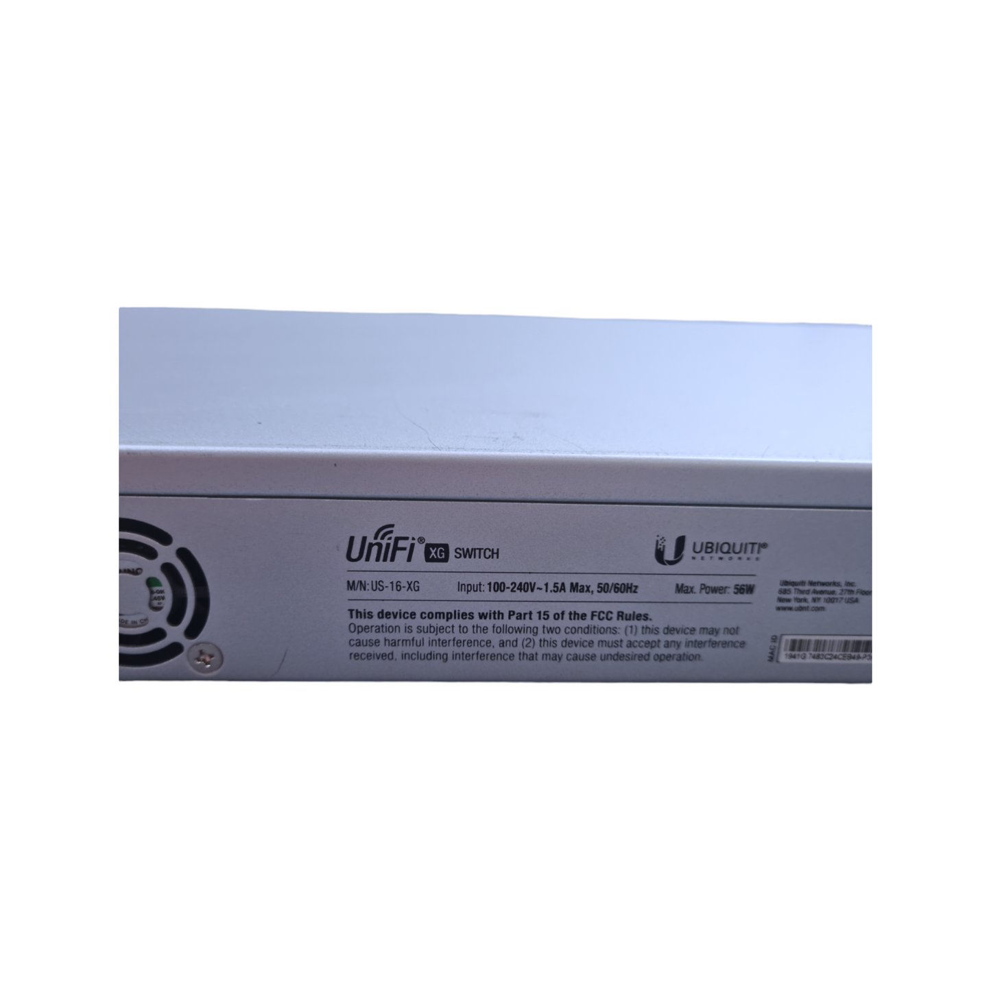 Ubiquiti UniFi Switch US-16-XG  12x 10G SFP+ Ports  4x 10G RJ-45 Ethernet Ports