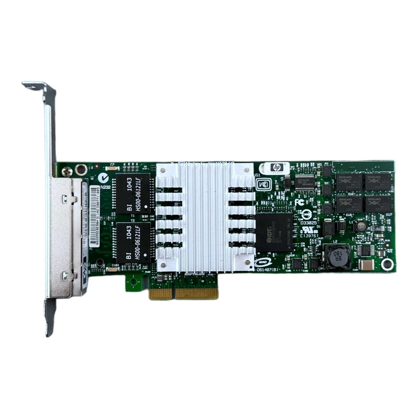 HP NC364T QuadPort RJ45 GBit Netzwerkkarte HSTNS-BN26 / 436431-001 high profile