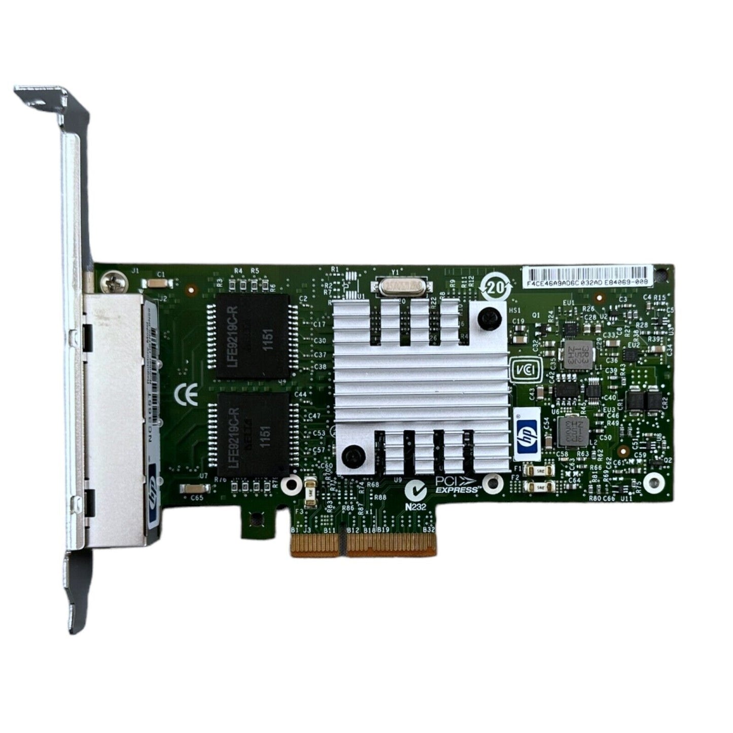 HP NC365T 4-Port Ethernet Server Adapter PCIe -x4  - 593743-001  High Profile