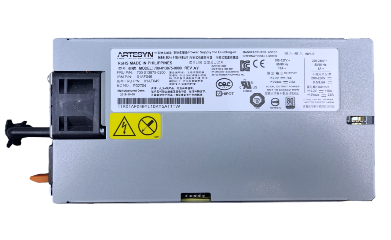 IBM Artesyn 700-013875-0000 Power Supply/Netzteil 1400W  01AF049
