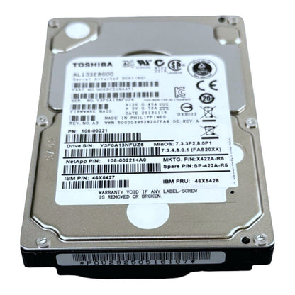 Toshiba NetApp 600GB Festplatte SAS 2.5"  6 Gbps 10k  AL13SEB600  108-00221+A0