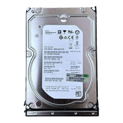 HP 6TB HDD SATA 7.2K  MB6000GVYZB  846520  ST6000NM0115  861759  1YZ110-065