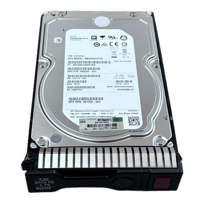 HP 4TB HDD SATA 7.2K MB4000GVYZA  846520  ST4000NM0165  1YZ11V  861759 + Caddy