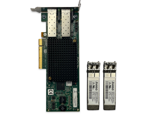 Fujitsu Emulex P001219-01D Dual Port Fibre mit 2 Avago AFBR-57F5MZ-ELXT ranc.