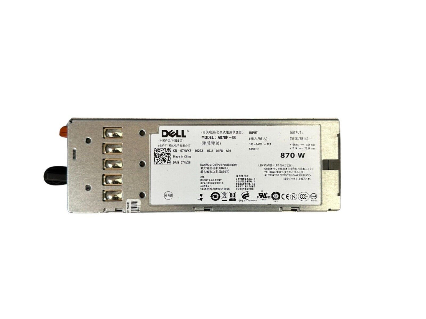 Dell A870P-00 - N870P-S0  870W  Server Netzteile P/N: 07NVX8 - 0YFG1C