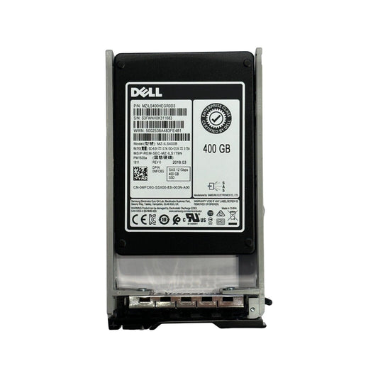 DELL MZ-ILS400B  400GB  12GBps  SAS SSD  MFC6G  MZILS400HEGR0D3 with Caddy